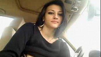 Hot girl films herself masturbating in her car
